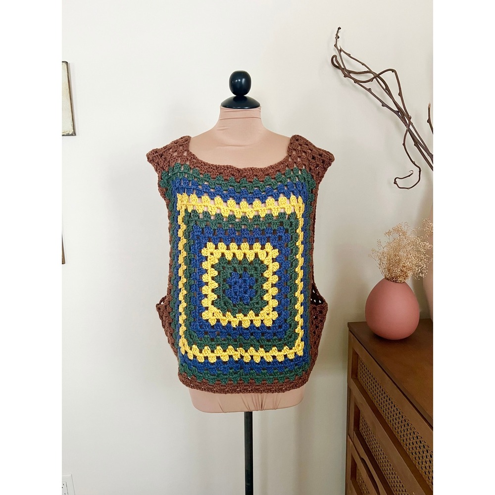 Vintage Granny Square Handmade‎ Tank Top